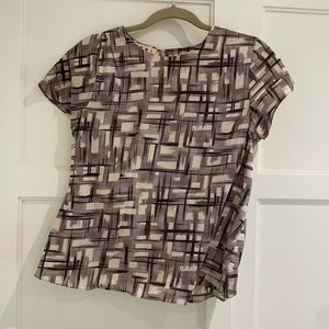 Marni All Over Graphic Short Sleeve Top